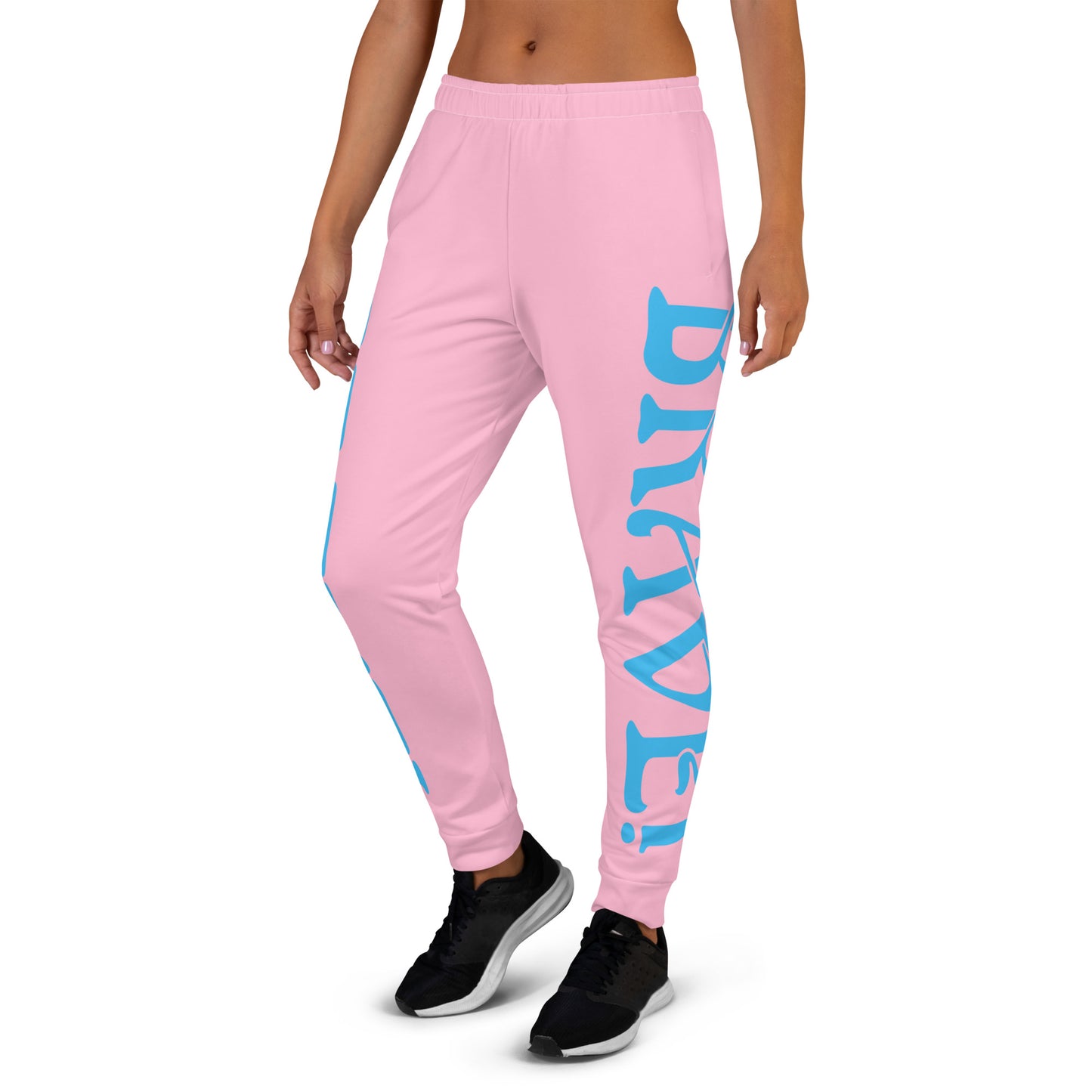 “BRAVE!”Cotton Candy Women's Joggers W/SkyBlue Font