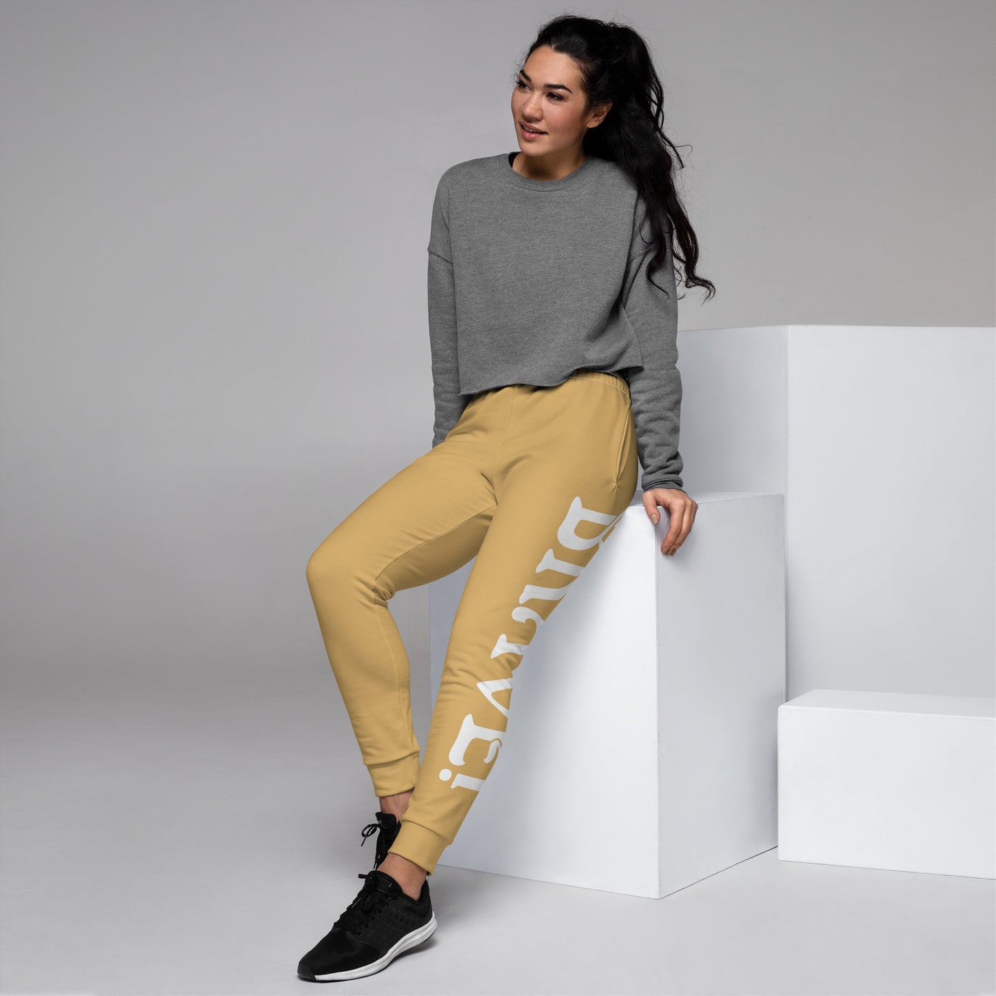 “BRAVE!”Fawn Women's Joggers W/White Font