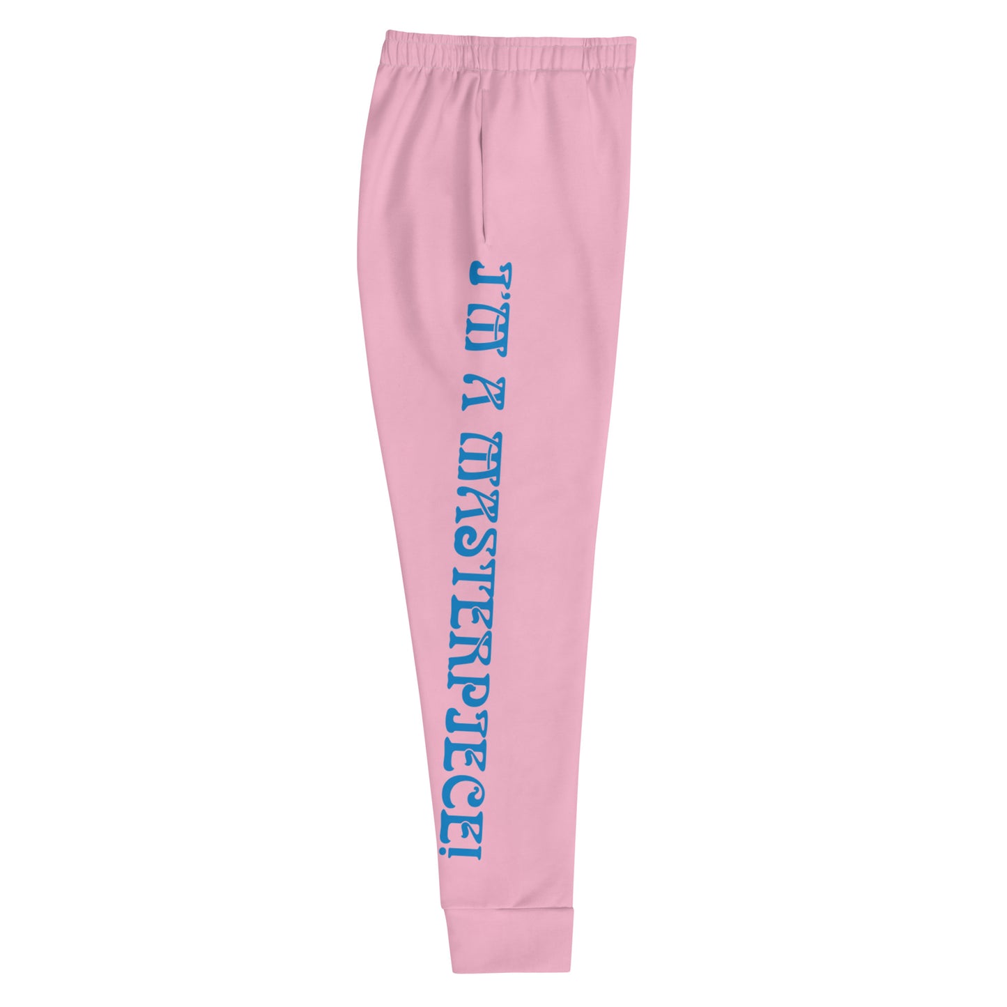 “I’M A MASTERPIECE!”Women's Cotton Candy Joggers W/SkyBlue Font