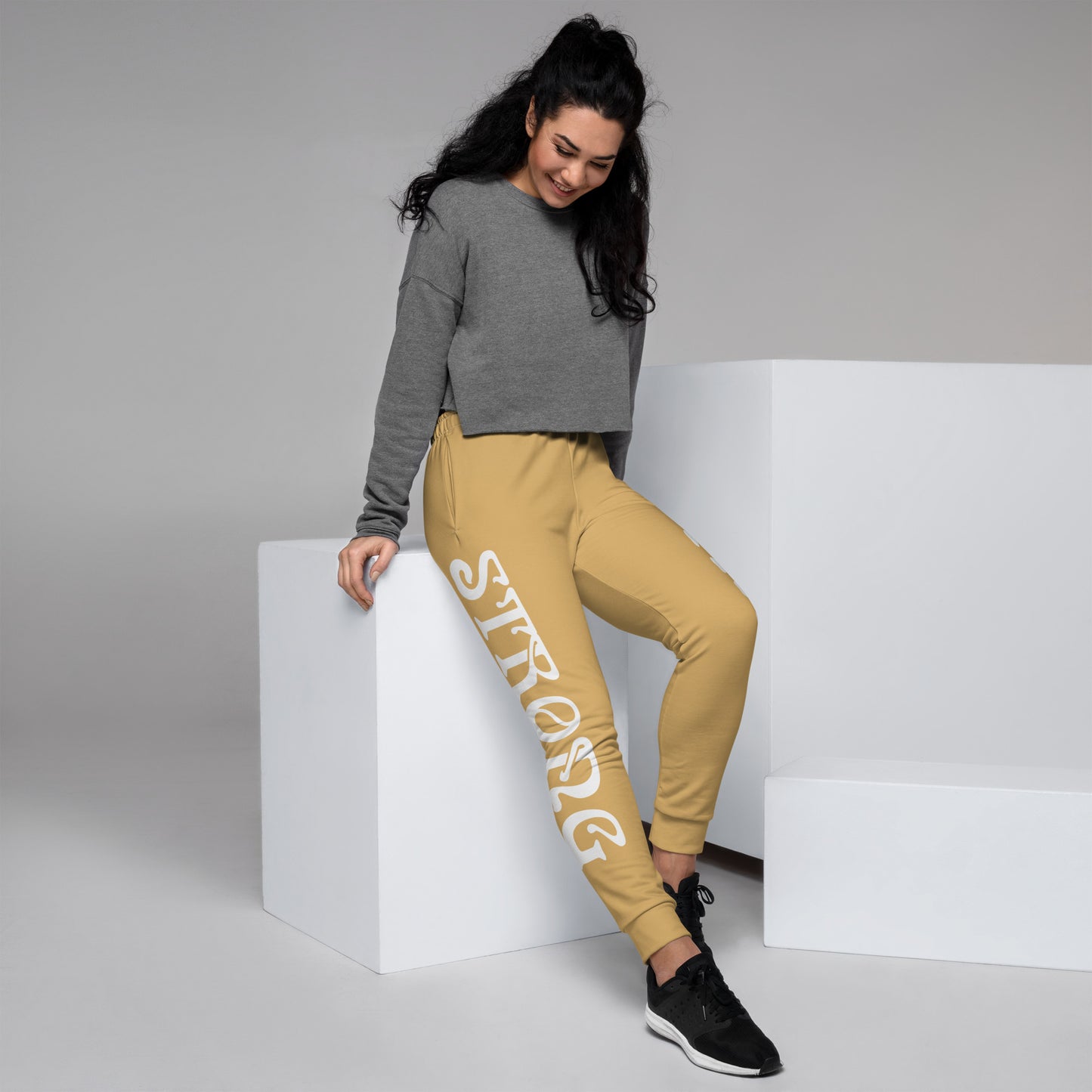 “STRONG”Fawn Women's Joggers W/White Font