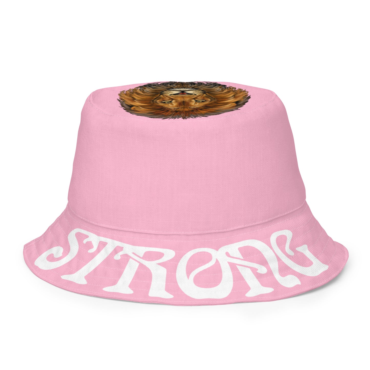 “STRONG”Cotton Candy Reversible Bucket Hat W/White Font