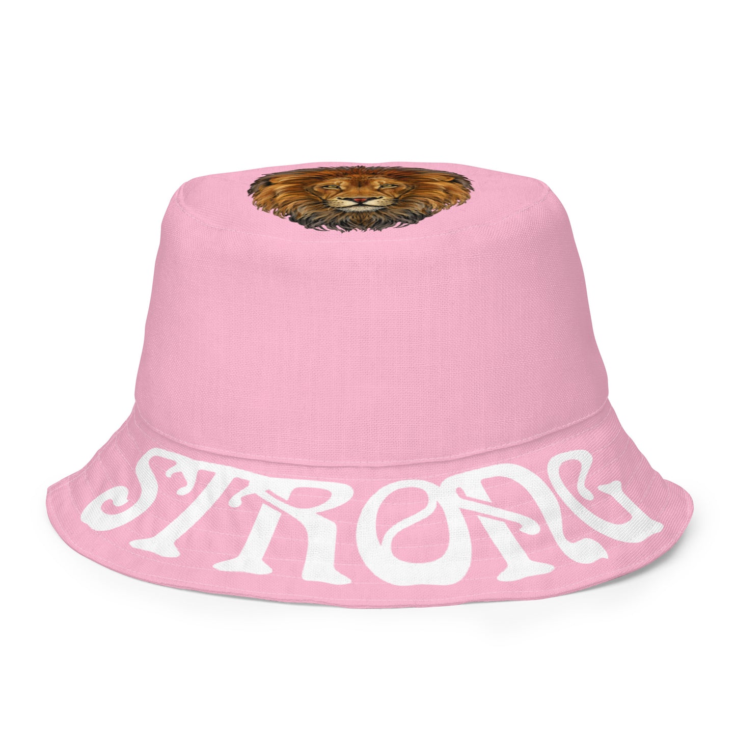 “STRONG”Cotton Candy Reversible Bucket Hat W/White Font