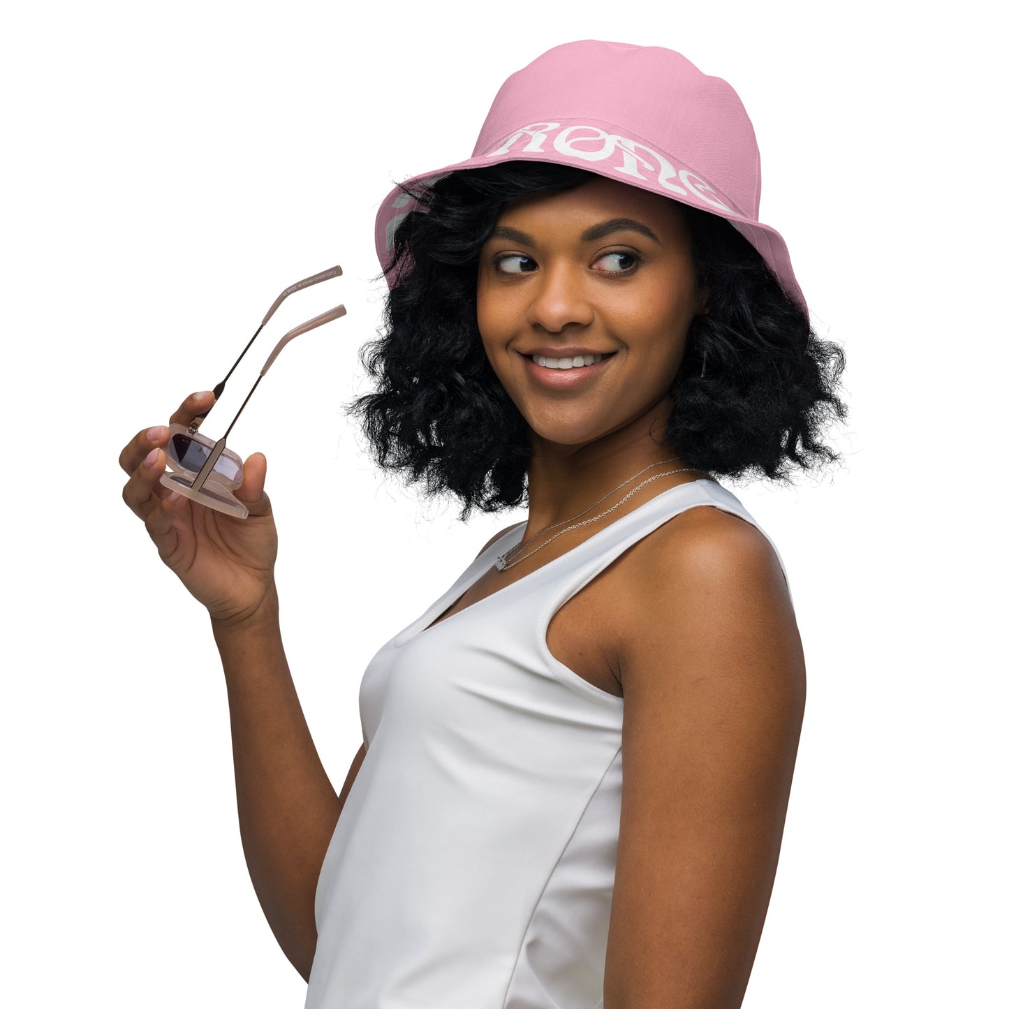 “STRONG”Cotton Candy Reversible Bucket Hat W/White Font