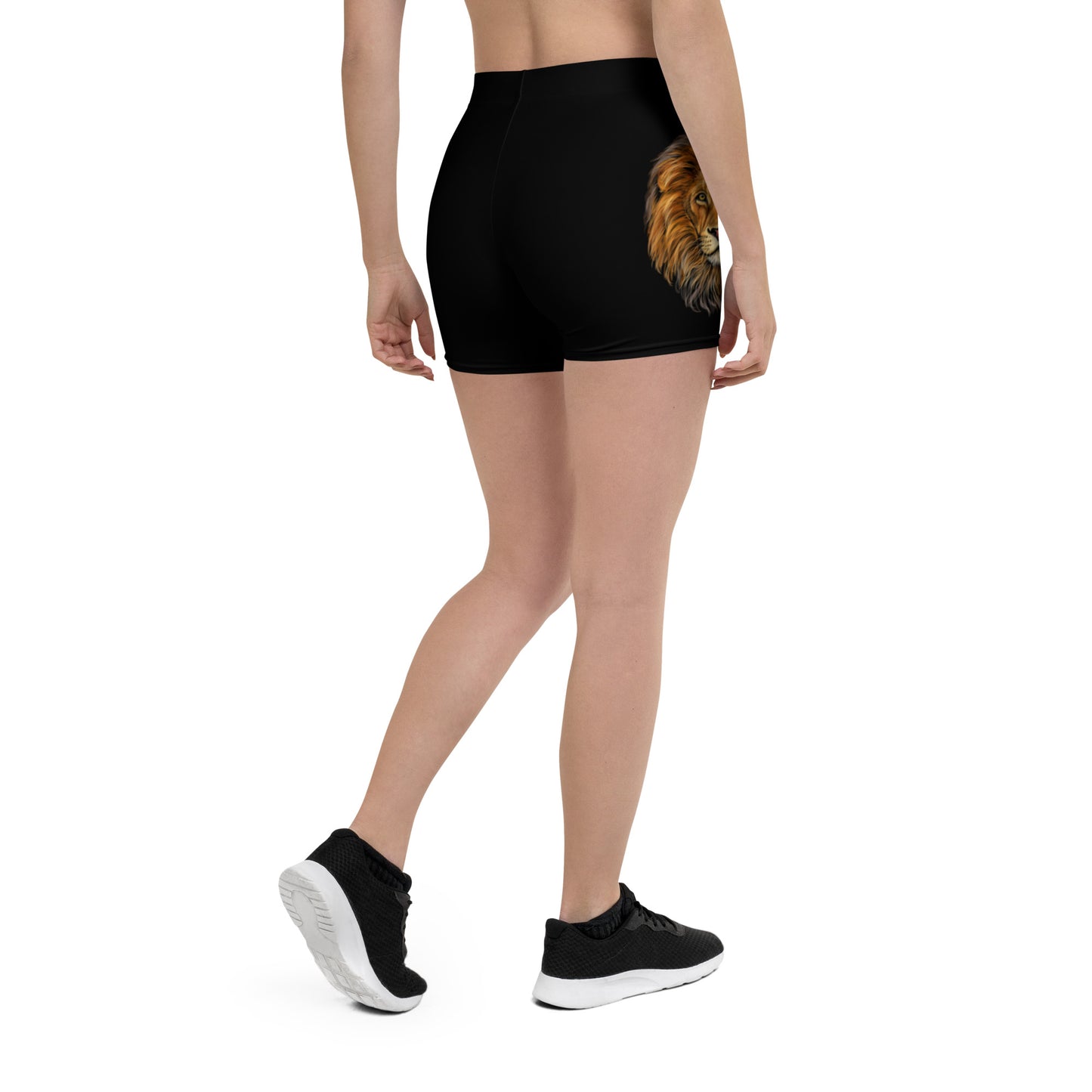 “STRONG” Black Yoga Shorts W/White Font
