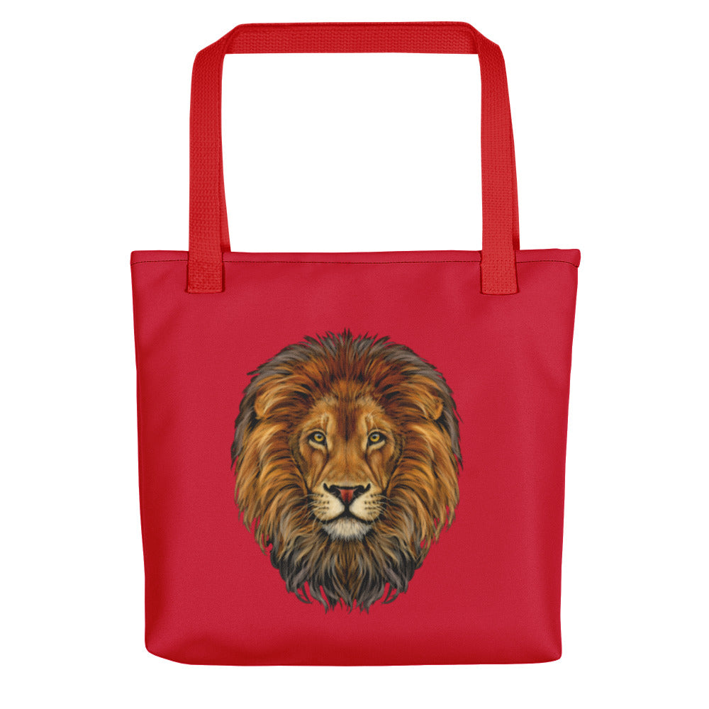 "STRONG"Red Tote Bag W/White Font