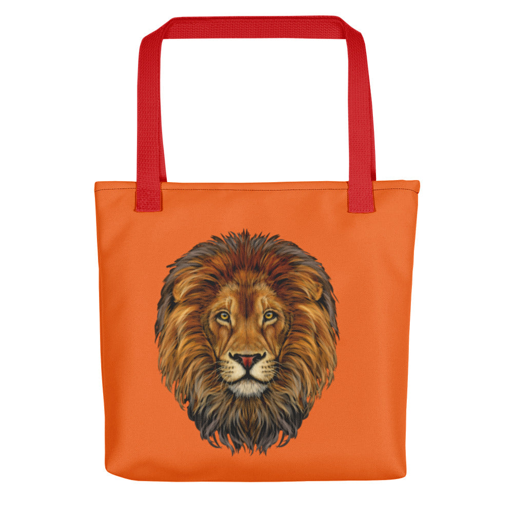 "STRONG"Orange Tote Bag W/White Font