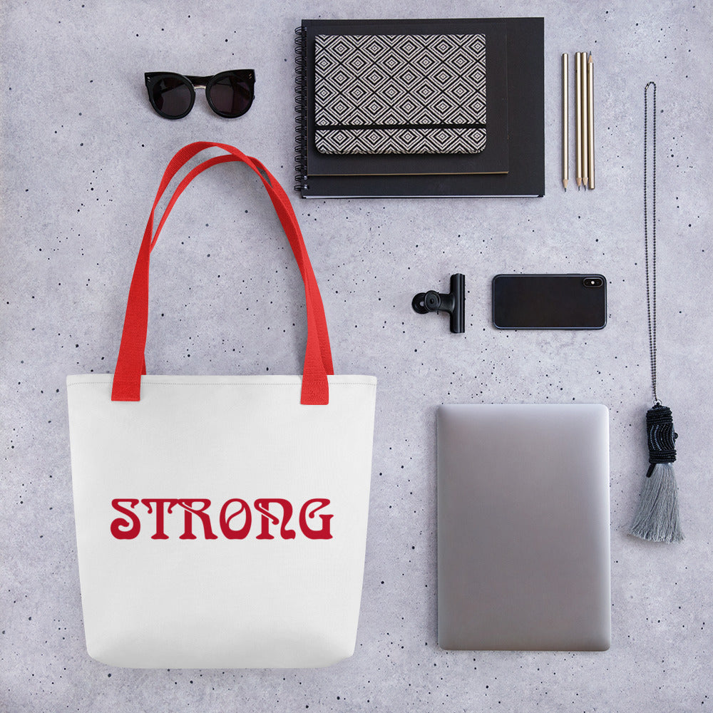 “STRONG”Tote Bag W/Red Font