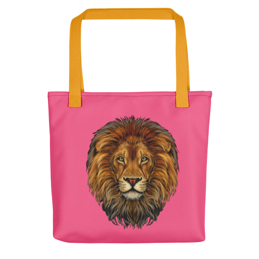 "STRONG"Cotton Candy Tote Bag W/Yellow Font