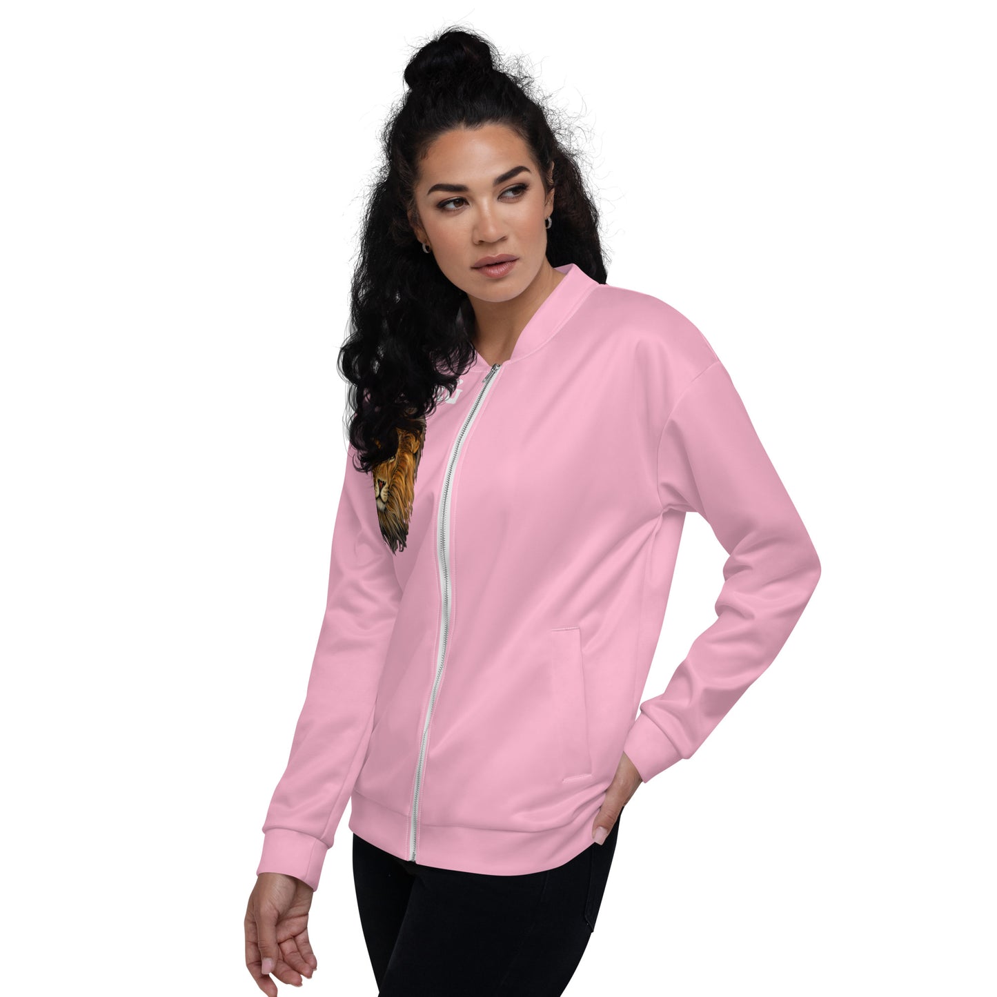 "STRONG"Cotton Candy Unisex Bomber Jacket W/White Font