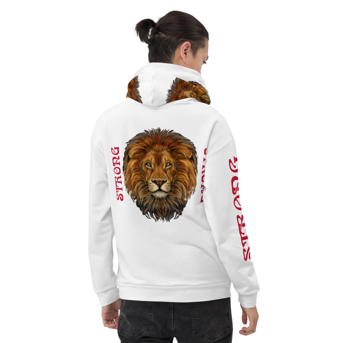 "STRONG"DoubleView UnisexHoodie W/Red Font
