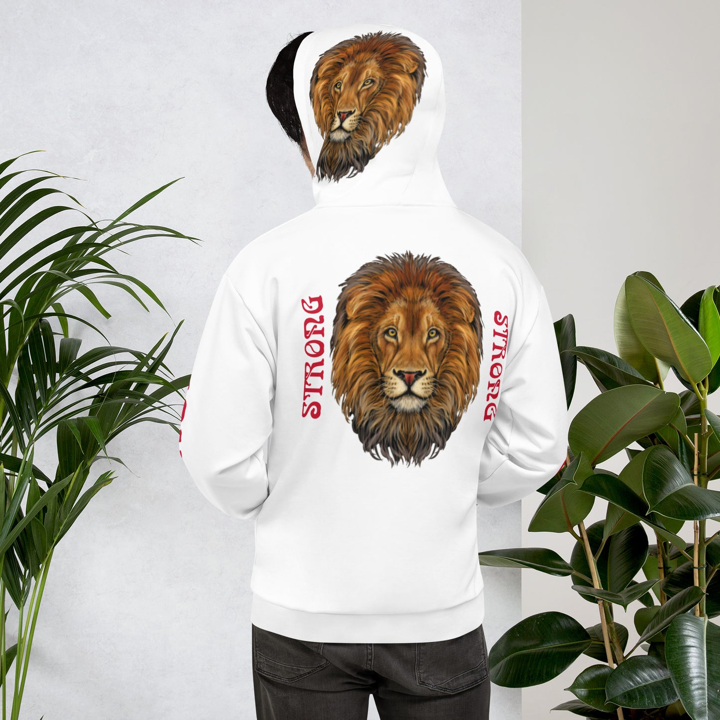 "STRONG"DoubleView UnisexHoodie W/Red Font