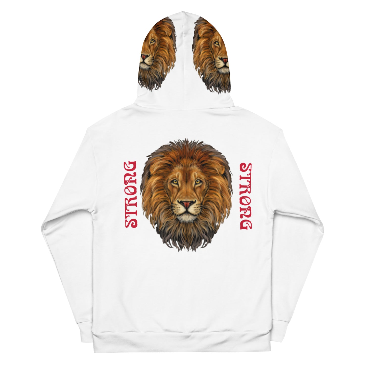 "STRONG"DoubleView UnisexHoodie W/Red Font