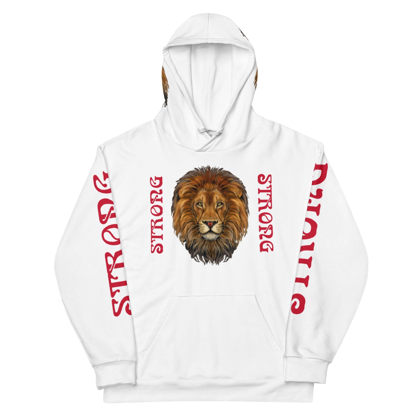 "STRONG"DoubleView UnisexHoodie W/Red Font