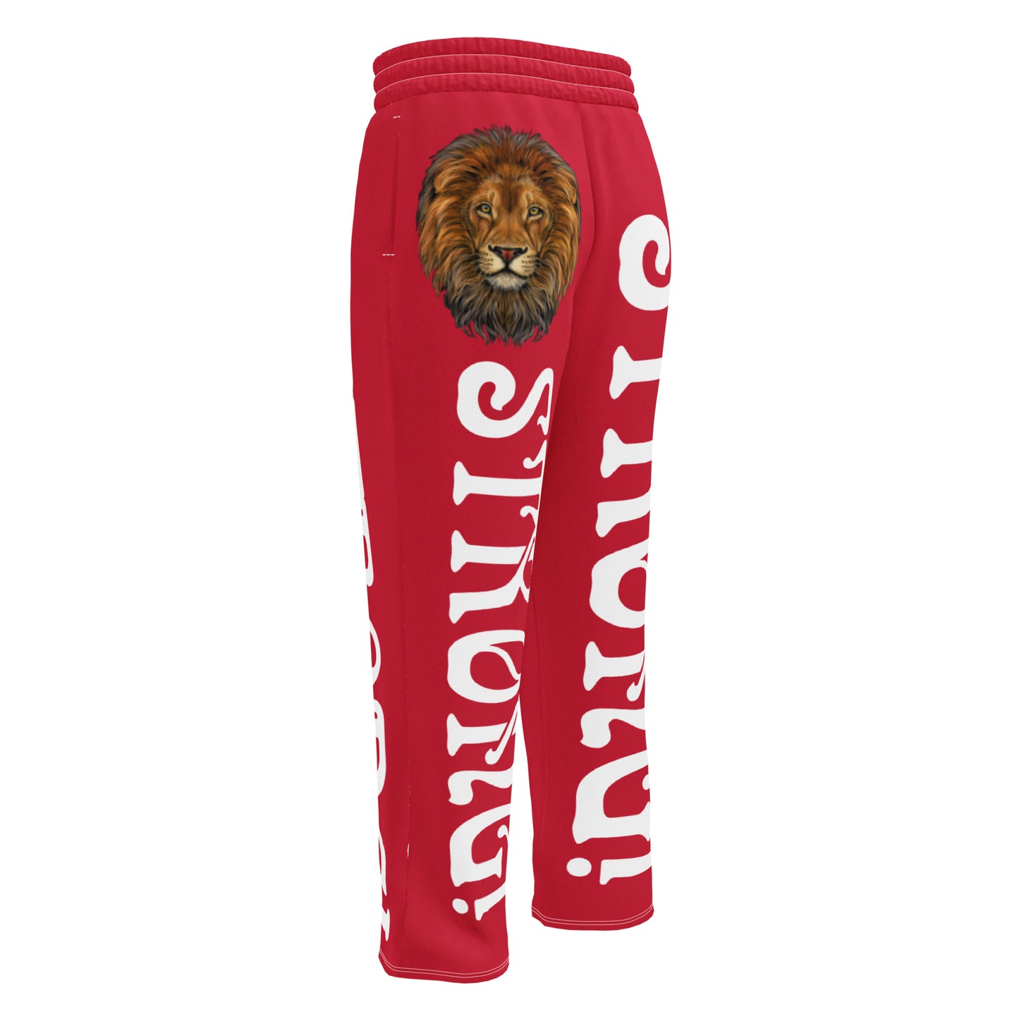“STRONG!” Red Wide-Leg Joggers W/White Font
