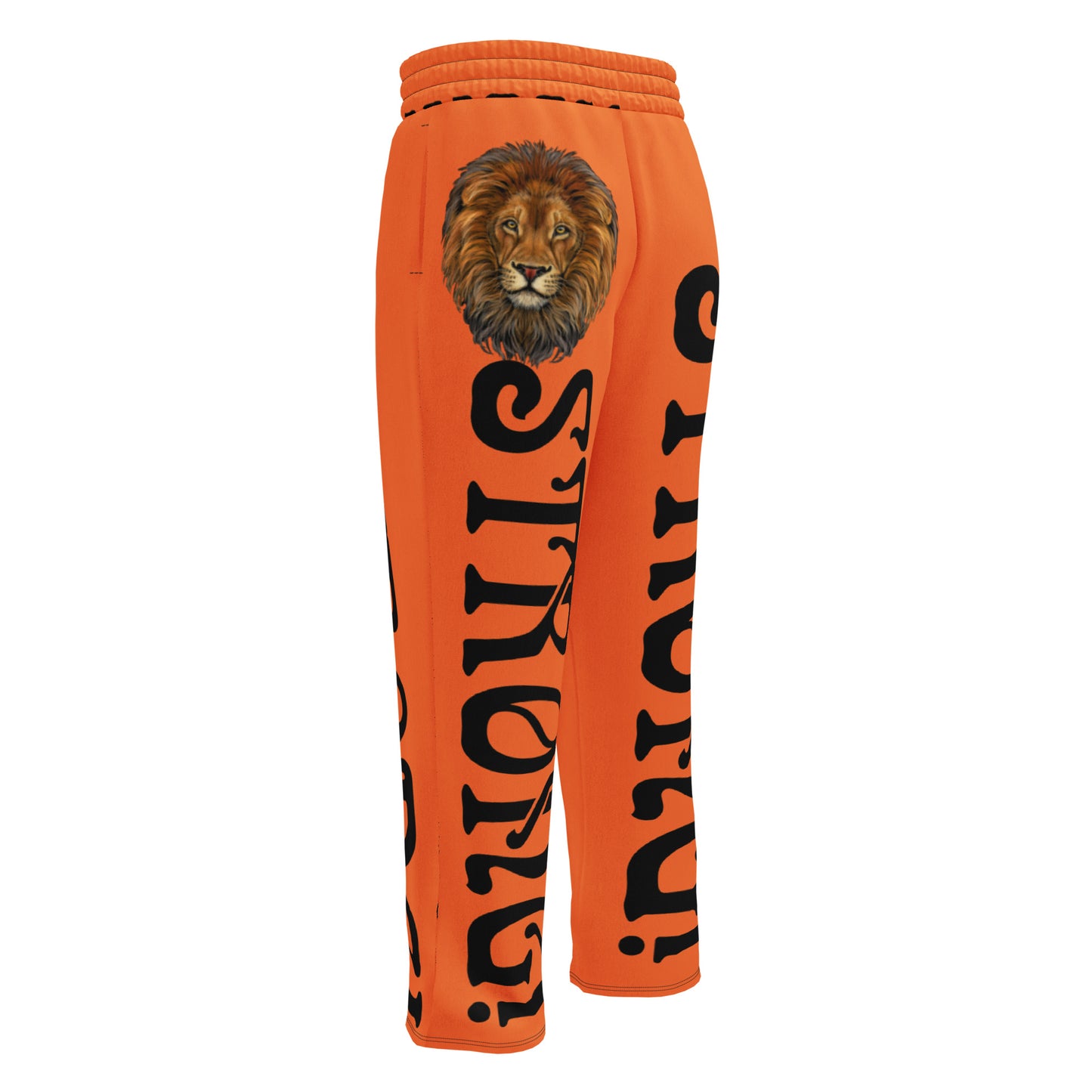 “STRONG!” Orange Wide-Leg Joggers W/Black Font