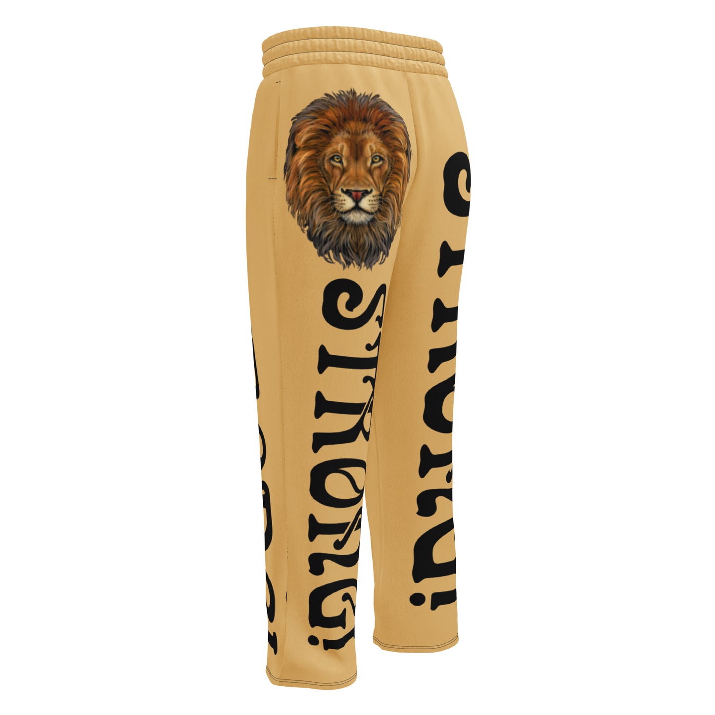 “STRONG!” Fawn Wide-Leg Joggers W/Black Font