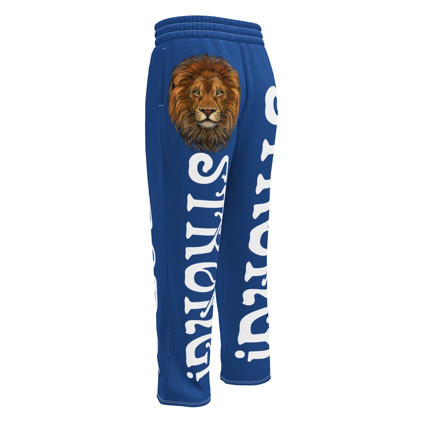 “STRONG!” Blue Wide-Leg Joggers W/White Font