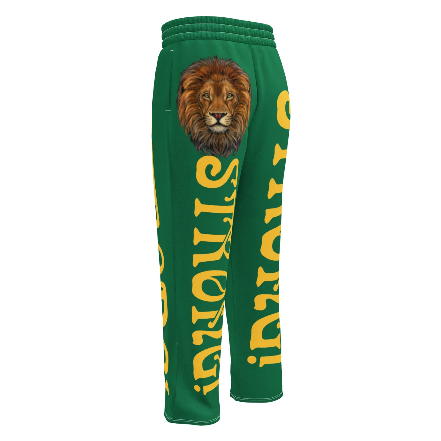 “STRONG!” Green Wide-Leg Joggers W/Yellow Font