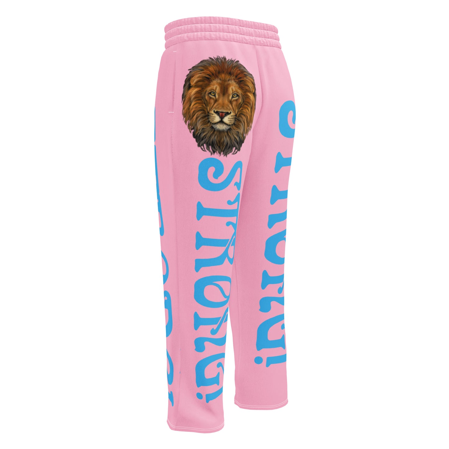 “STRONG!” Cotton Candy Wide-Leg Joggers W/SkyBlue Font