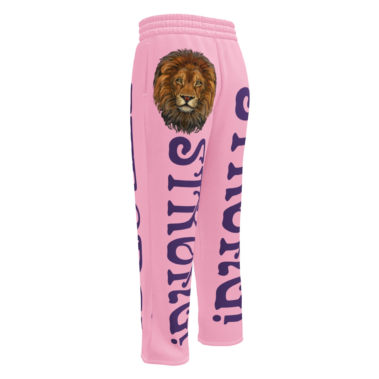 “STRONG!” Cotton Candy Wide-Leg Joggers W/Purple Font