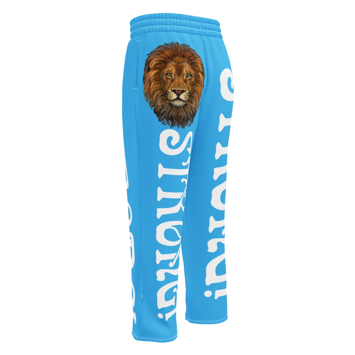 “STRONG!” SkyBlue Wide-Leg Joggers W/White Font