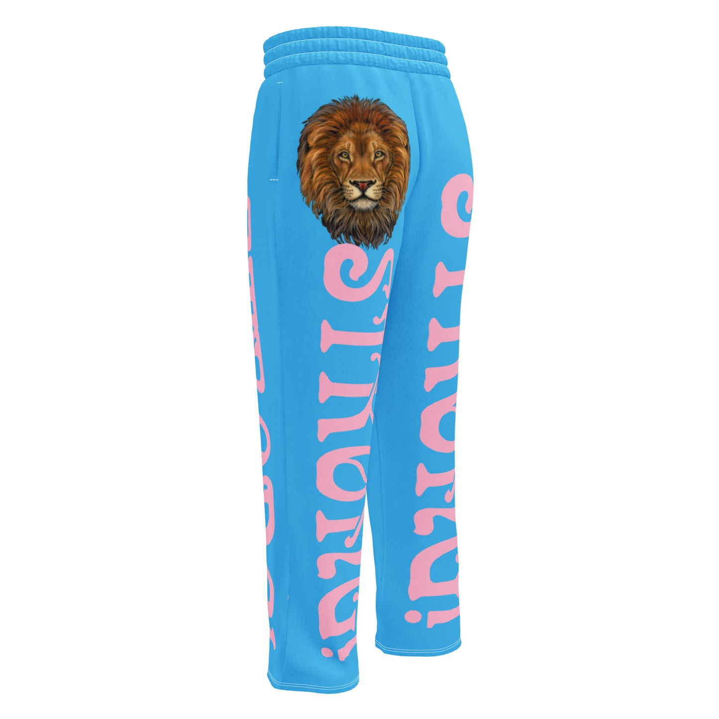 “STRONG!” SkyBlue Wide-Leg Joggers W/Cotton Candy Font