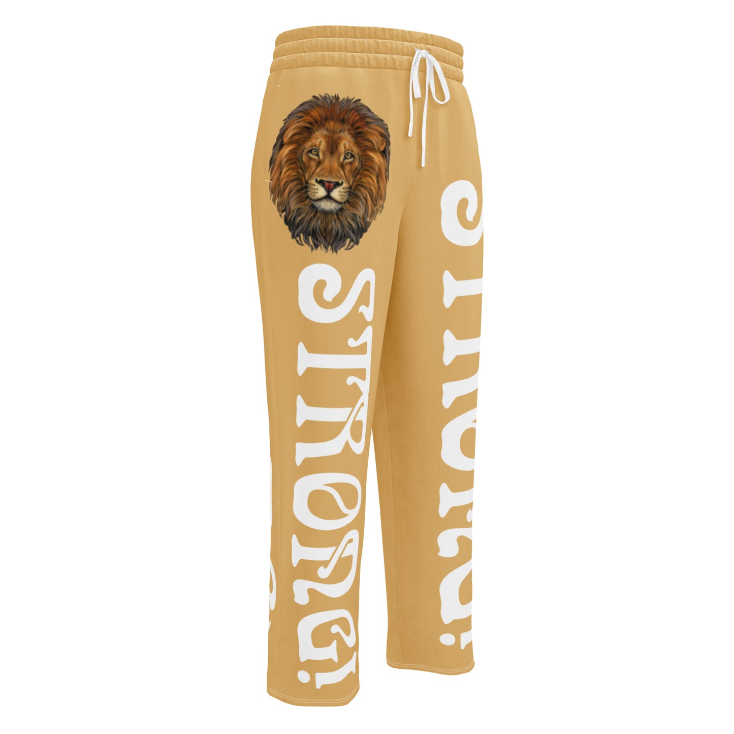 “STRONG!” Fawn Wide-Leg Joggers W/White Font