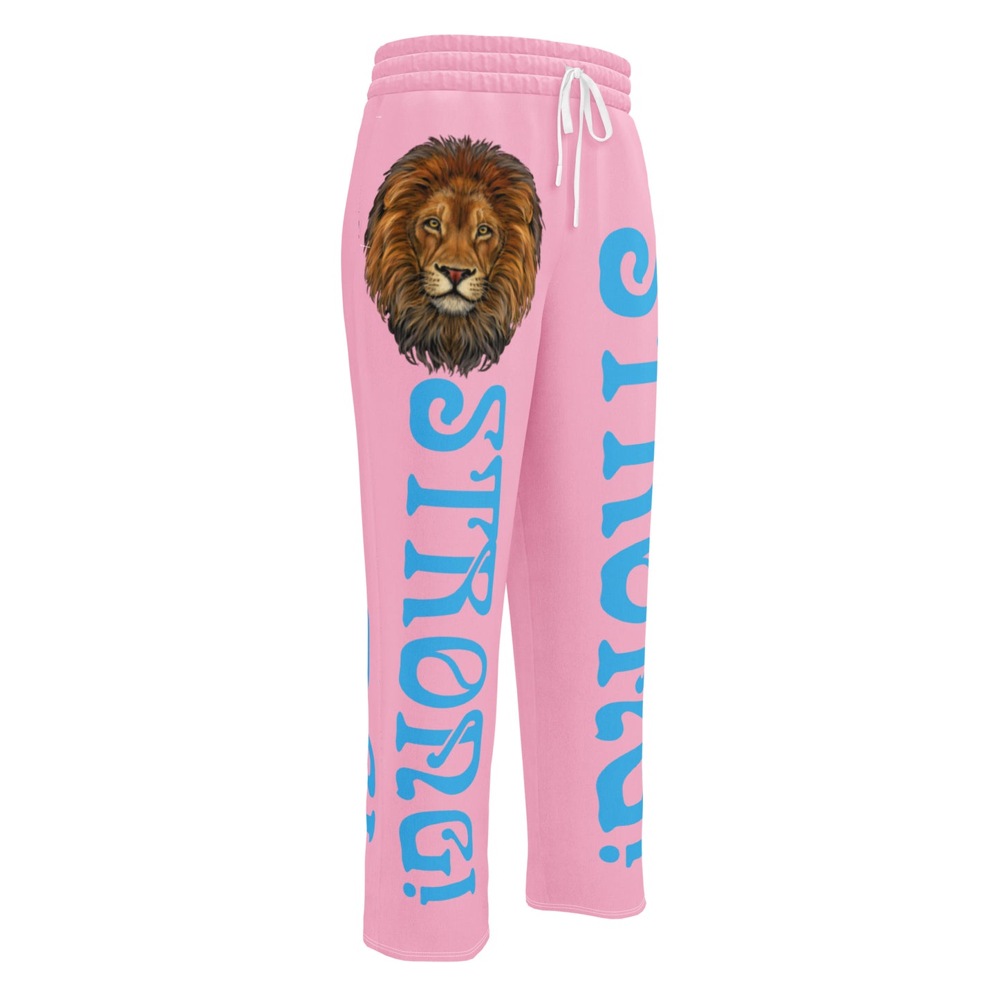 “STRONG!” Cotton Candy Wide-Leg Joggers W/SkyBlue Font