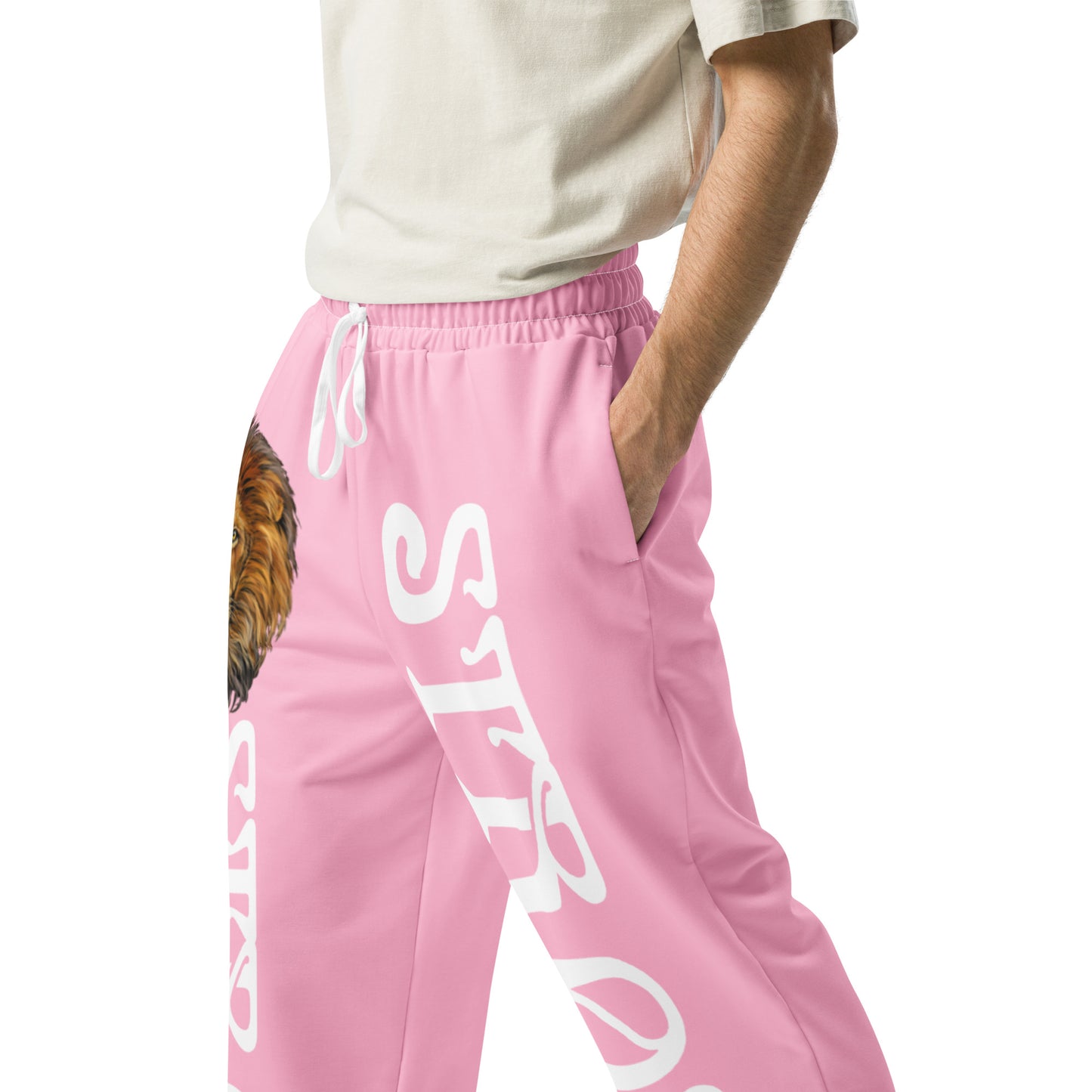 “STRONG!” Cotton Candy Wide-Leg Joggers W/White Font
