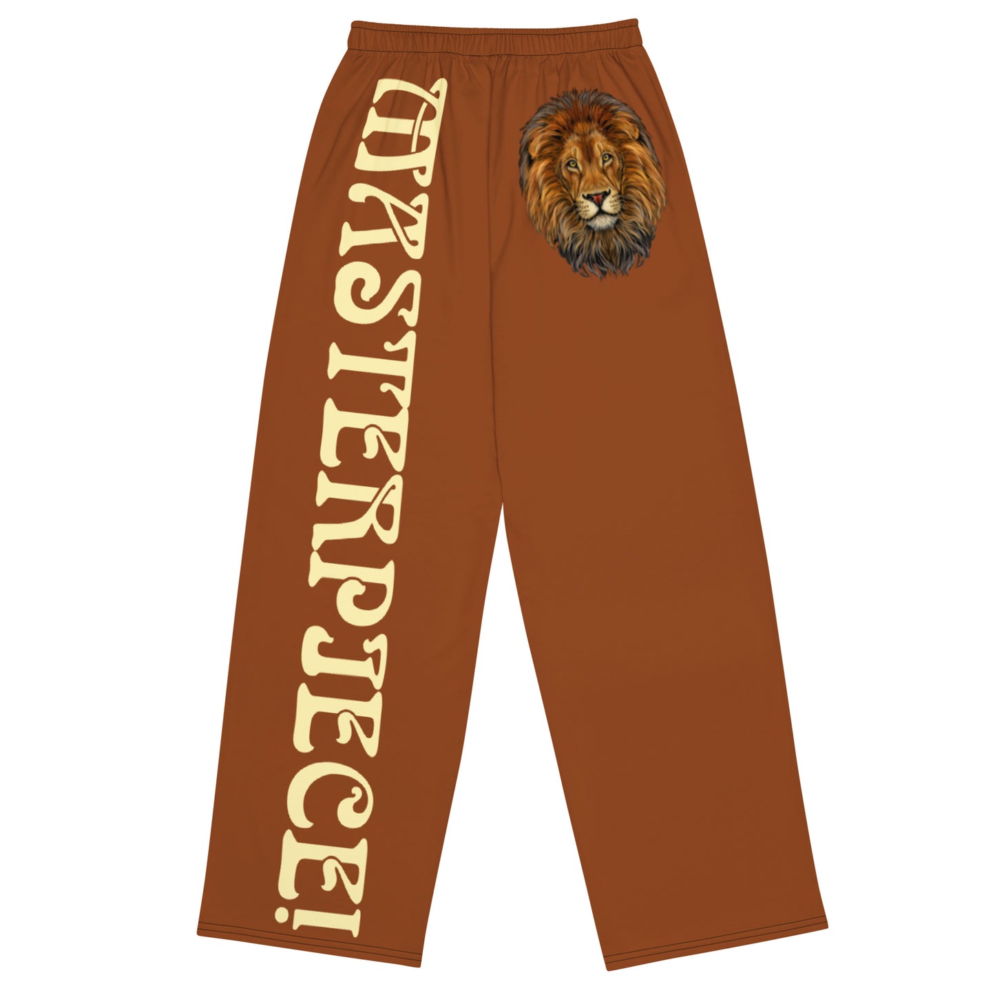 “MASTERPIECE!”Brown Unisex Wide-Leg Pants W/Banana Font