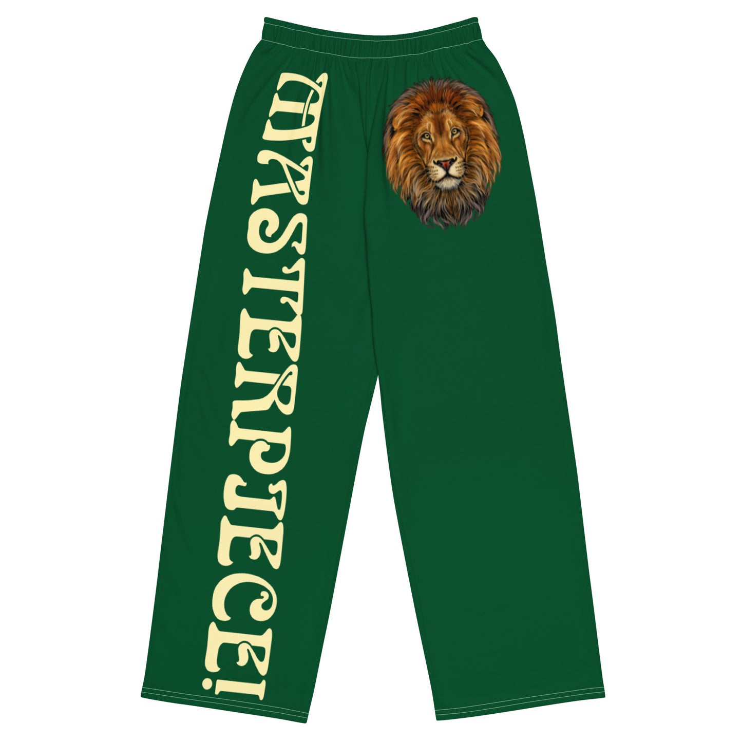 “MASTERPIECE!”Green Unisex Wide-Leg Pants W/Banana Font