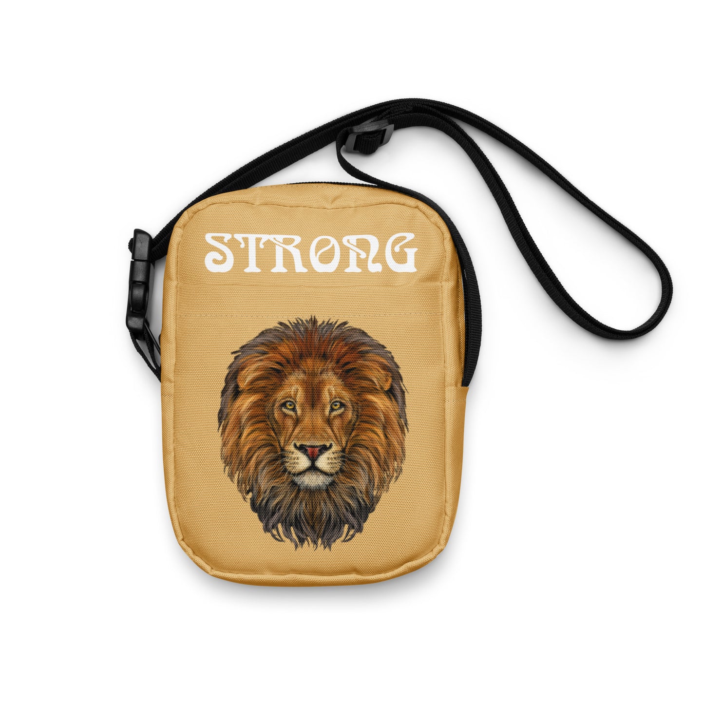 “I’AM STRONG”Fawn Utility Crossbody Bag W/White Font