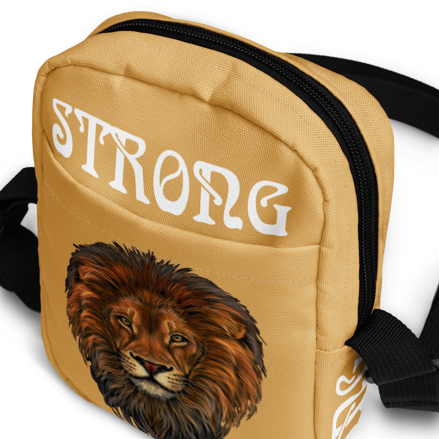 “I’AM STRONG”Fawn Utility Crossbody Bag W/White Font
