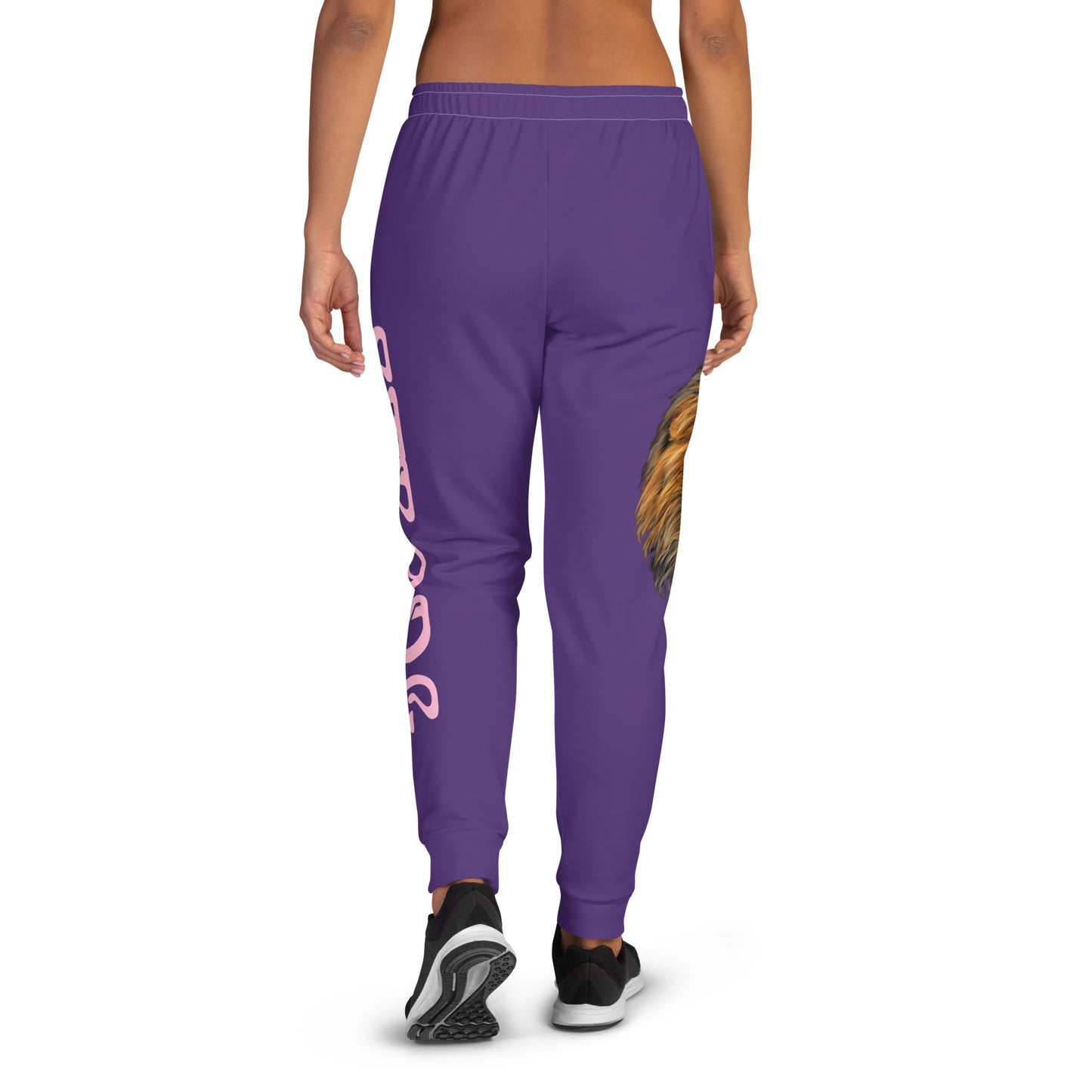 “STRONG”Purple Women's Joggers W/Cotton Candy Font