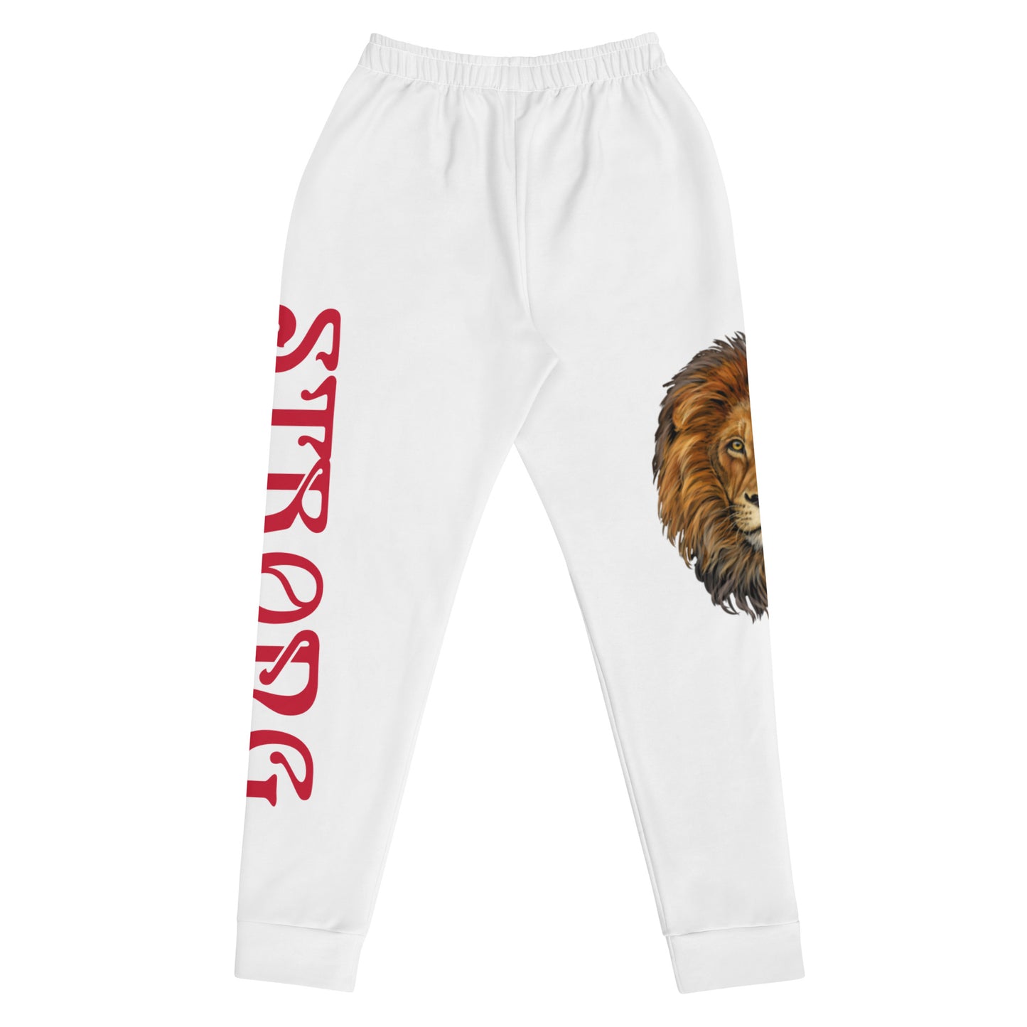 “STRONG”White Women's Joggers W/Red Font