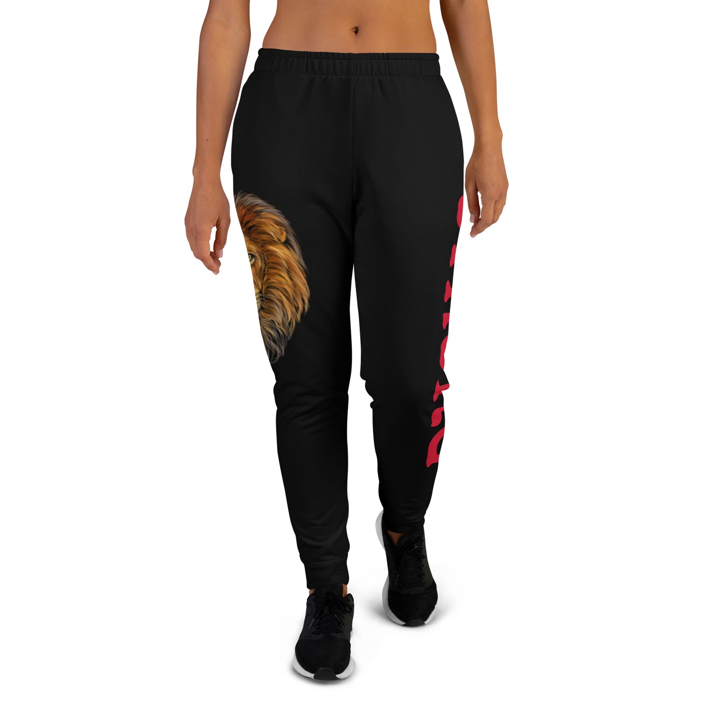 “STRONG”Black Women's Joggers W/Red Font