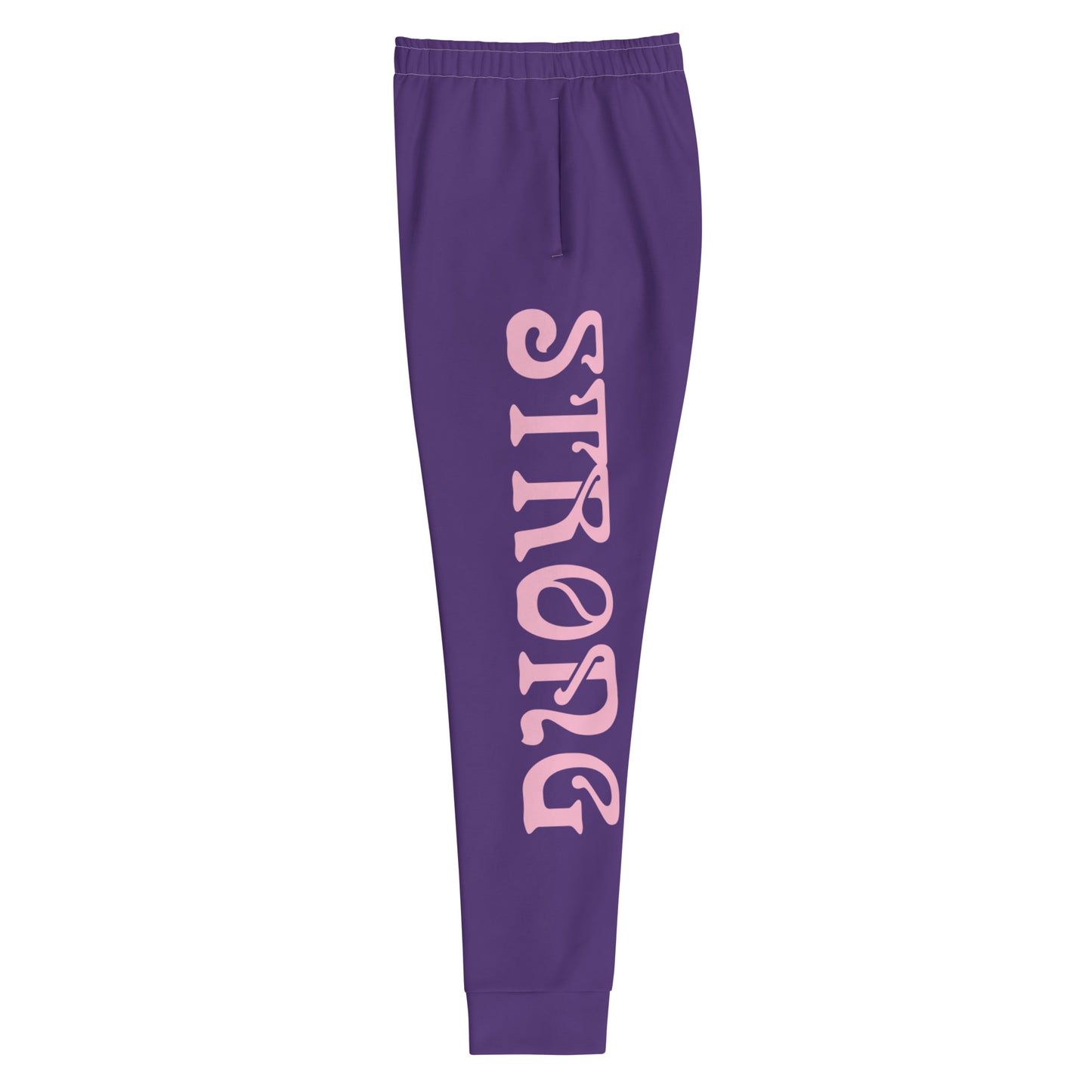 “STRONG”Purple Women's Joggers W/Cotton Candy Font
