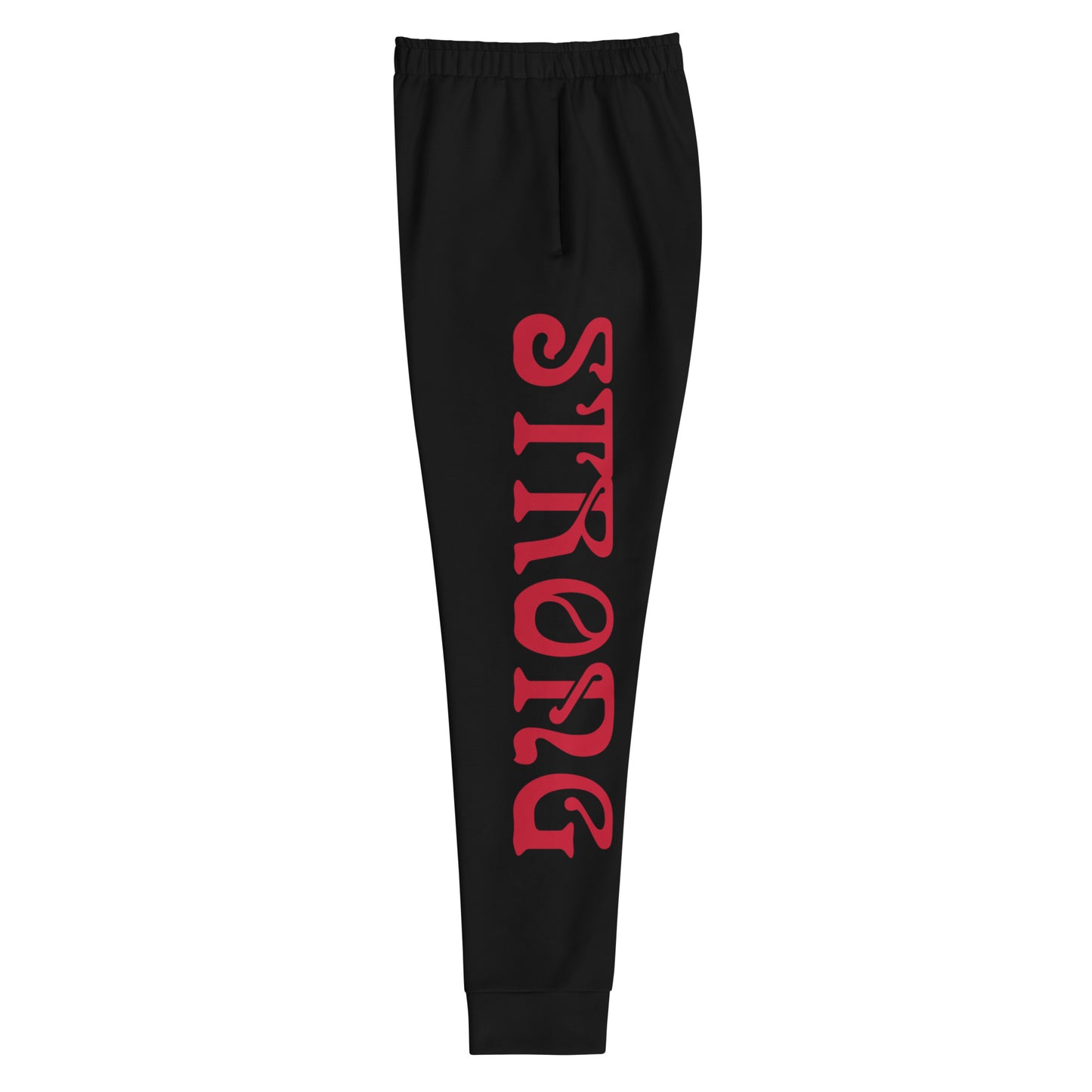 “STRONG”Black Women's Joggers W/Red Font