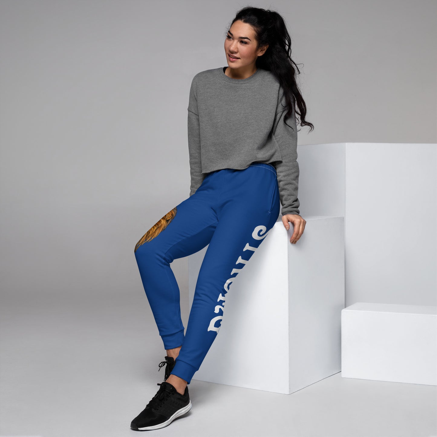 “STRONG”Navy Blue Women's Joggers W/White Font