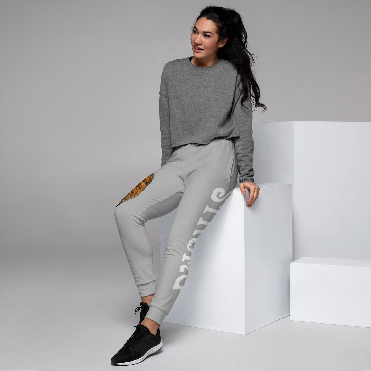 “STRONG”Grey Women's Joggers W/White Font
