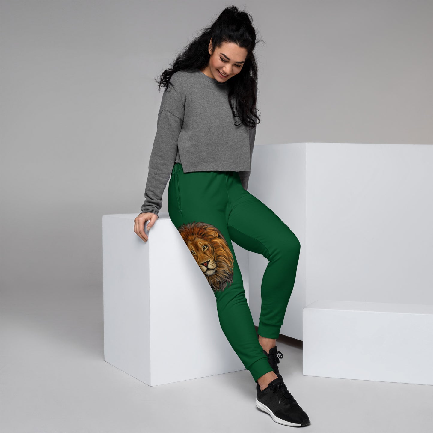 “STRONG”Green Women's Joggers W/White Font