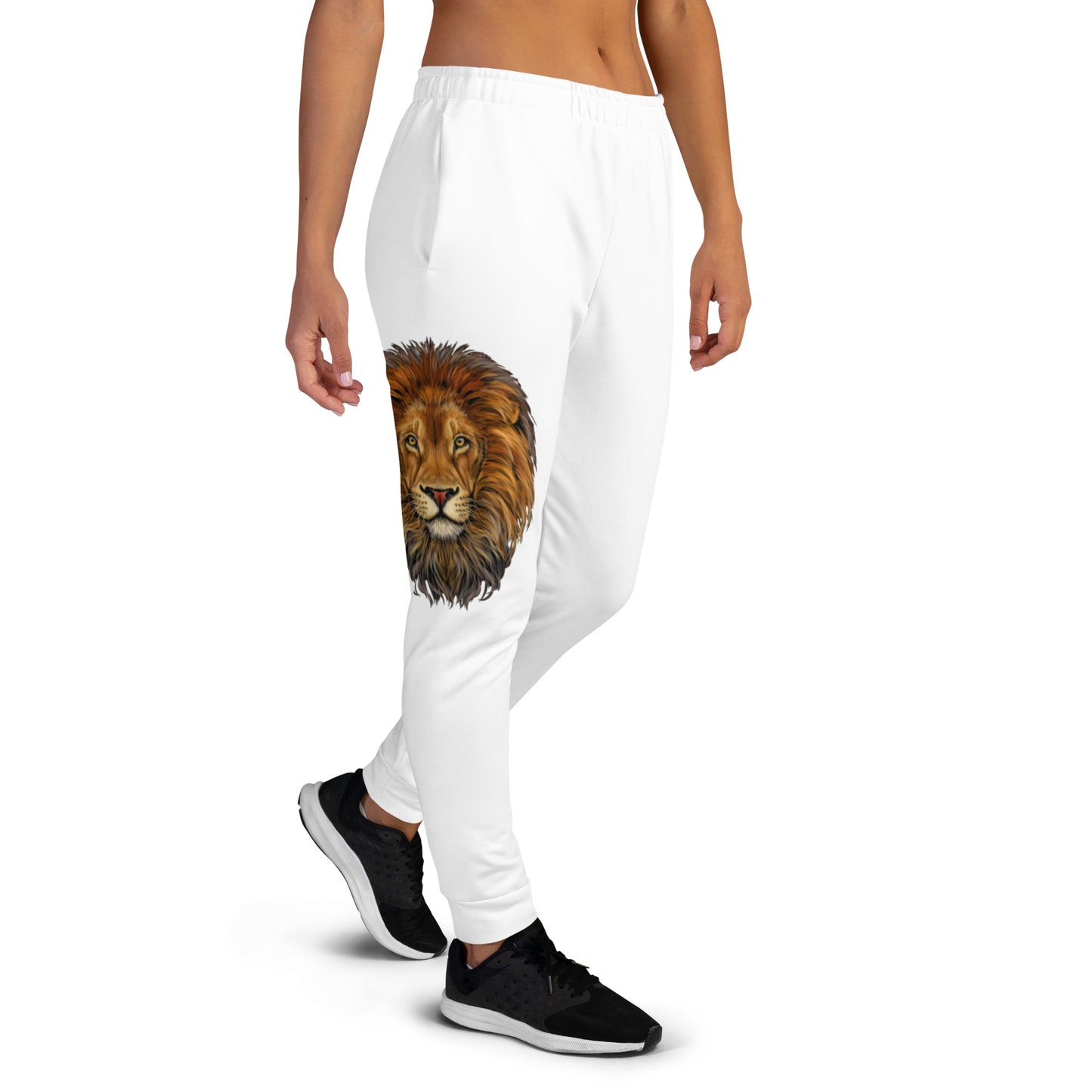 “STRONG”White Women's Joggers W/Red Font