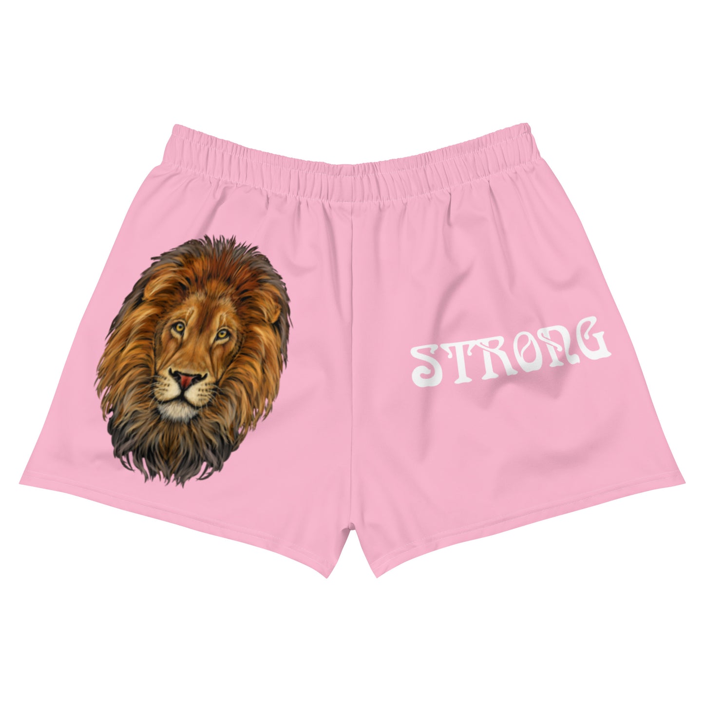 “STRONG” Cotton Candy Women’s Athletic Shorts W/White Font