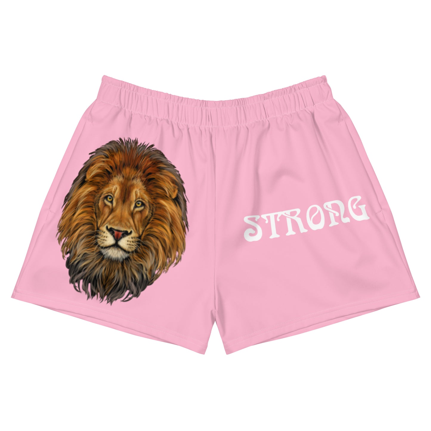 “STRONG” Cotton Candy Women’s Athletic Shorts W/White Font
