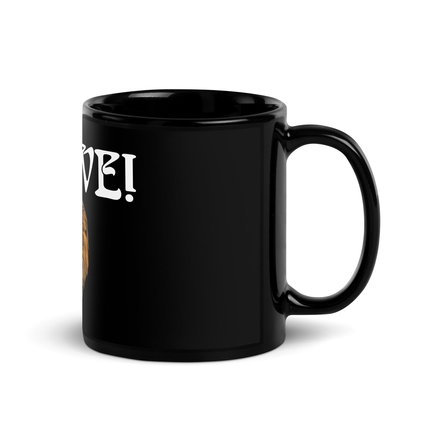 “BRAVE!”Black Glossy Mug W/White Font