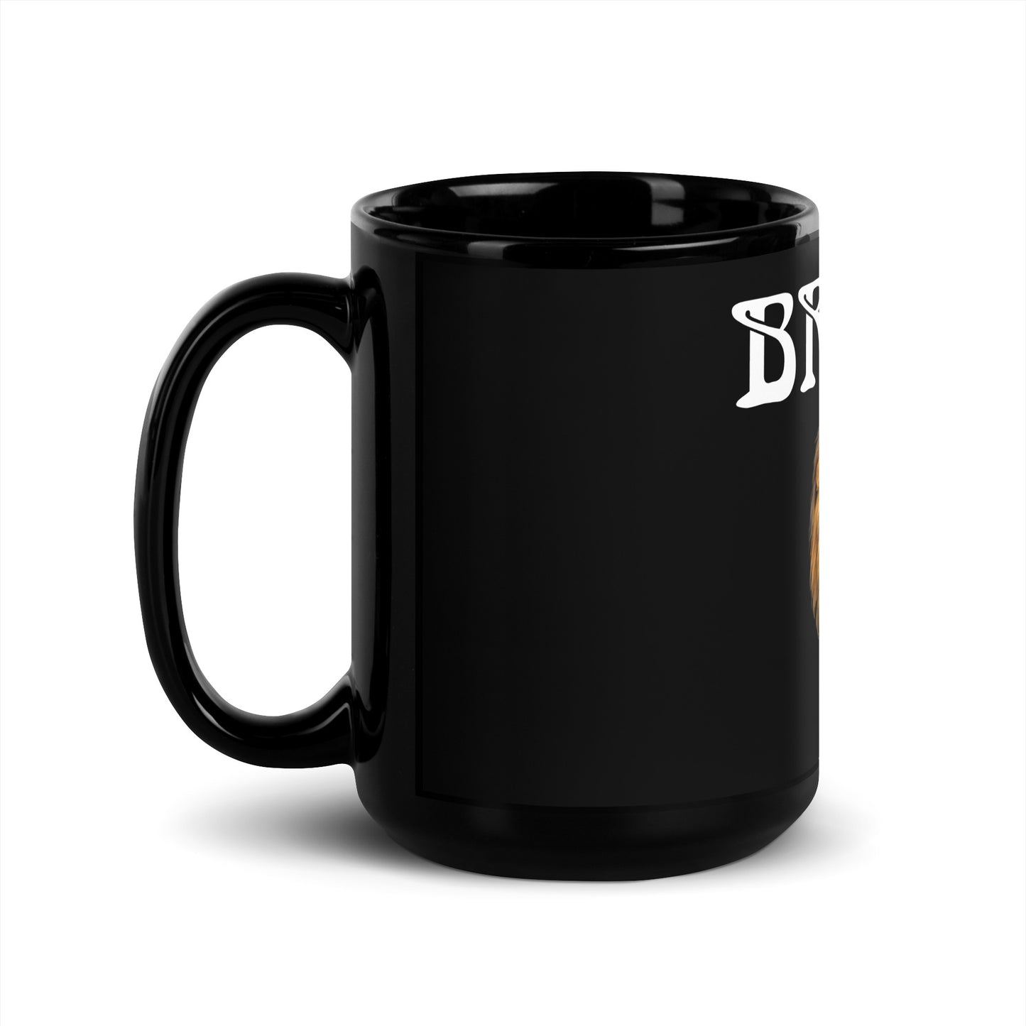 “BRAVE!”Black Glossy Mug W/White Font