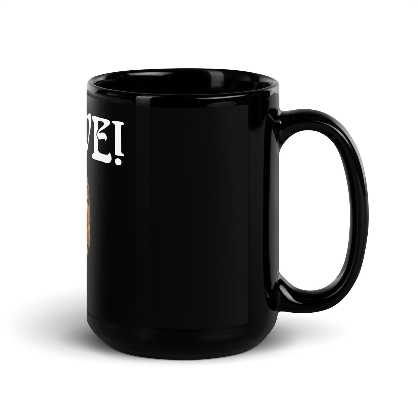 “BRAVE!”Black Glossy Mug W/White Font