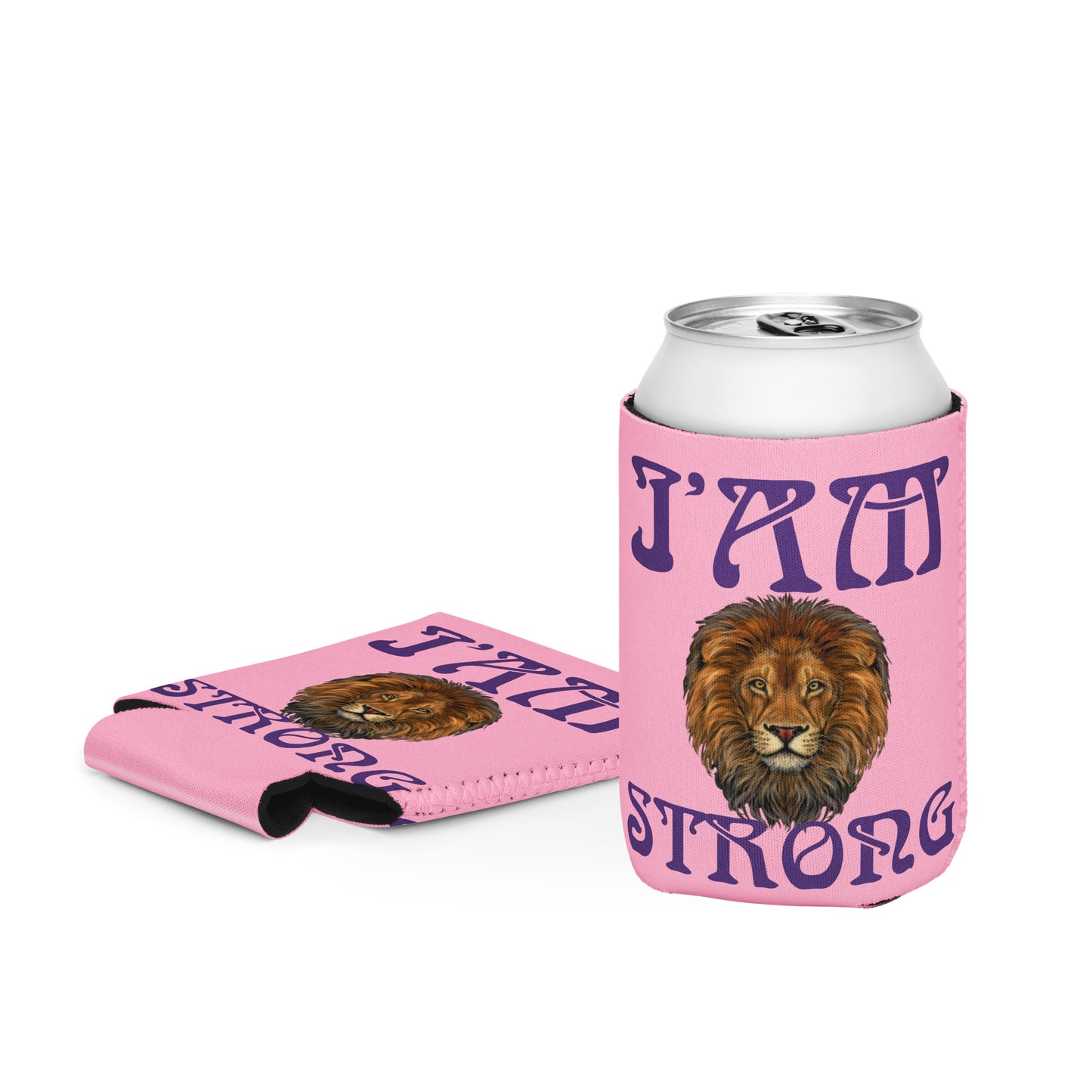 “I’AM STRONG!” Cotton Candy Can Cooler W/Purple Font