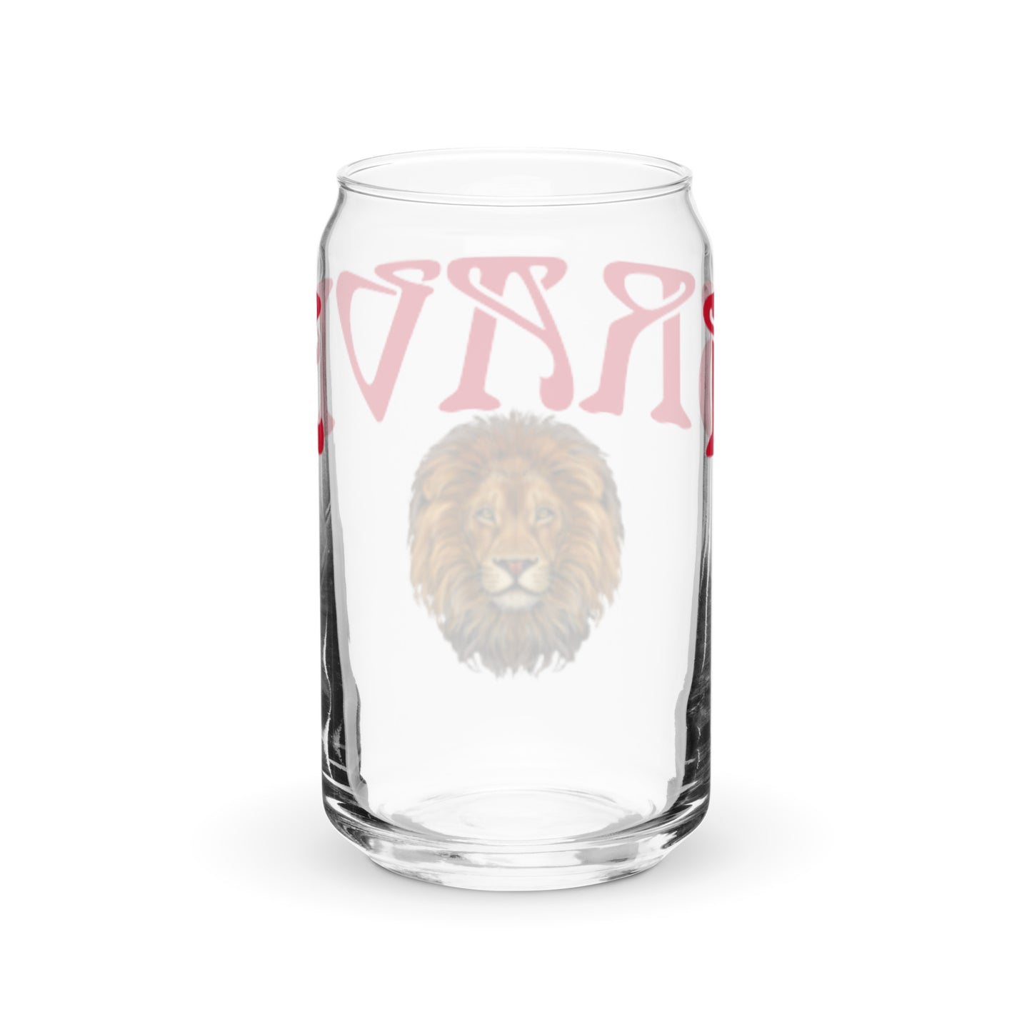 “BRAVE”Can-Shaped Glass W/Red Font
