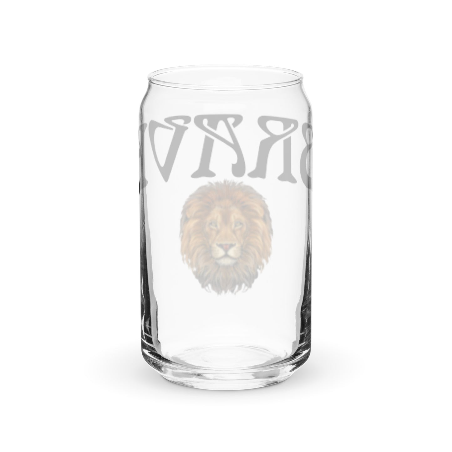 “BRAVE”Can-Shaped Glass W/Black Font